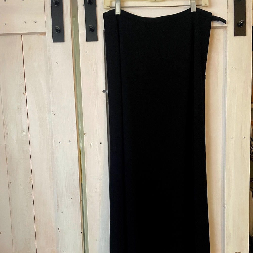 Maxi length black skirt